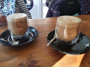 Spiced pumpkin latte 😋😋😋 at Bean Social in Durham