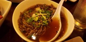 Mushroom soba noodles at Mia Tapas Bar & Restaurant in Ithaca