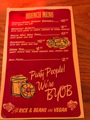 Brunch menu pt 1 at El Burro - Regent Square in Pittsburgh