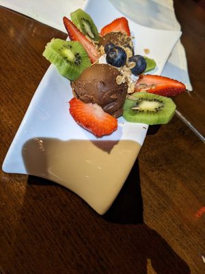 Chocolate mousse at Santa Fe Oxygen and Healing Bar Apothecary in Santa Fe