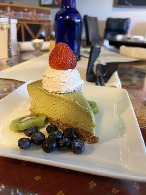 Key lime pie — very yummy  at Santa Fe Oxygen and Healing Bar Apothecary in Santa Fe
