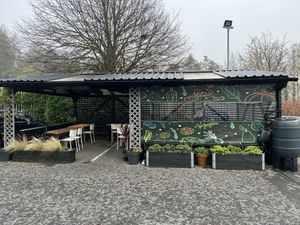 Outside eating area   at Eat Unique in Athlone