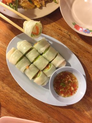 Spring veggie rolls at Ton Ma Yom in Ao Nang