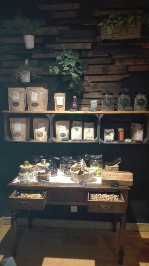 dried fruits, nuts and herbs at BioBenda in Viana Do Castelo