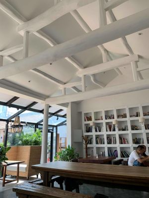 Indoor seating at Elaine's in Beijing