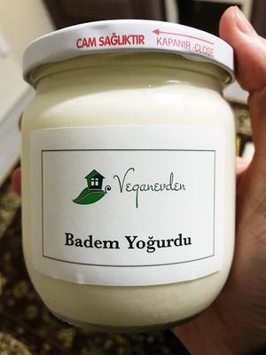 Vegan Yoghurt  at Veganevden in Istanbul