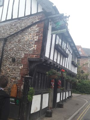 The front of the Green Dragon at Green Dragon in Wymondham