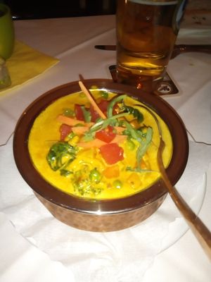 Vegan Navratna Korma at Mount Everest in Berchtesgaden