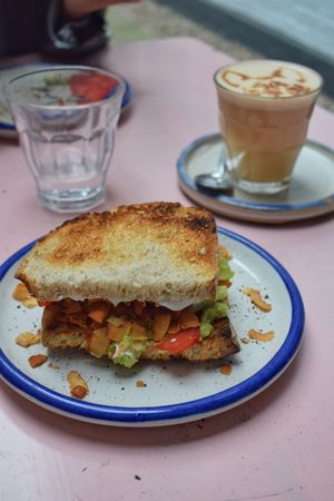 Coconut bacon BLT at Farm Girl - Sweaty Betty in London