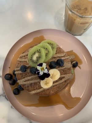 Vegan protein pancakes at POG - Bachelor's Walk in Dublin