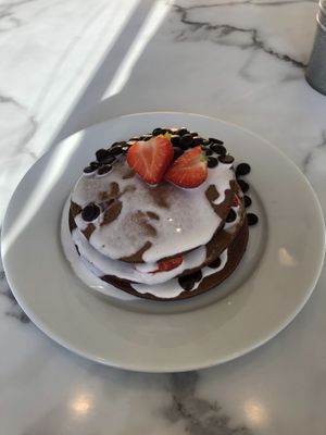 Vegan pancakes at POG - Bachelor's Walk in Dublin