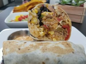 vegan burrito at 5 Elementos in West Hollywood