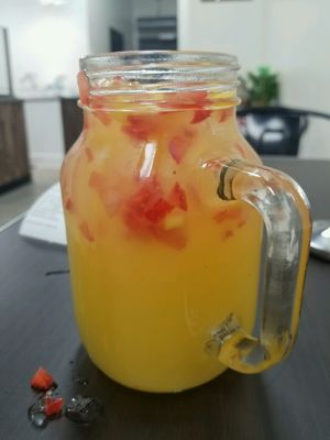 mango agua fresca at 5 Elementos in West Hollywood