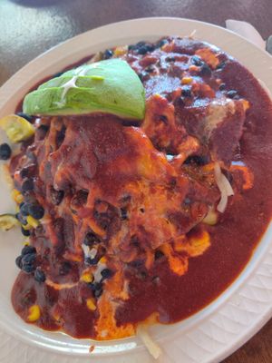 Enchiladas with red chili at The Acre - Wyoming Blvd in Albuquerque