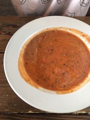 Heirloom tomato bisque vegan at The Acre - Wyoming Blvd in Albuquerque