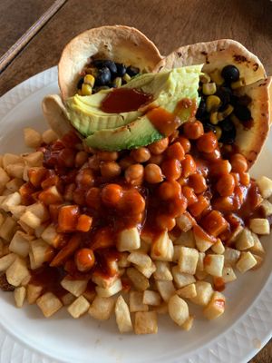 "I can't believe it's not huevos"
Personally, I can. Tortilla cups seemed cute but wasteful.  at The Acre - Wyoming Blvd in Albuquerque