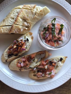 This vegan bruschetta was so good at The Acre - Wyoming Blvd in Albuquerque