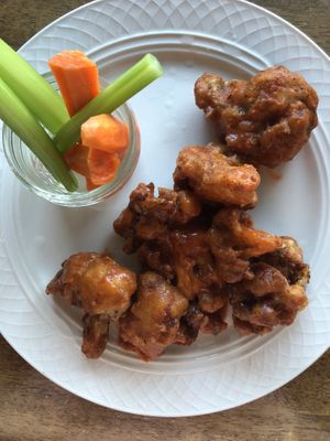 Omg vegan buffalo wings - a must! at The Acre - Wyoming Blvd in Albuquerque