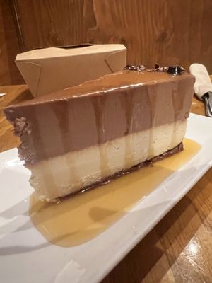 Chocolate Salted Caramel Cheesecake   at Sage Regenerative Kitchen in Pasadena