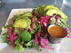 Dill cheese tostada at Sage Regenerative Kitchen in Pasadena