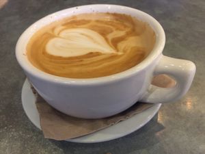 Almond latte at Sage Regenerative Kitchen in Pasadena