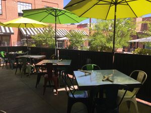 Outdoor patio at Sage Regenerative Kitchen in Pasadena
