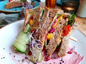 Lovely ambience. The homemade bread is delicious. I had the Rainbow Happiness sandwich and it was very good. Very friendly service. at Loes in Papendrecht