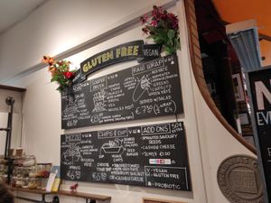 Menu at My Goodness in Cork