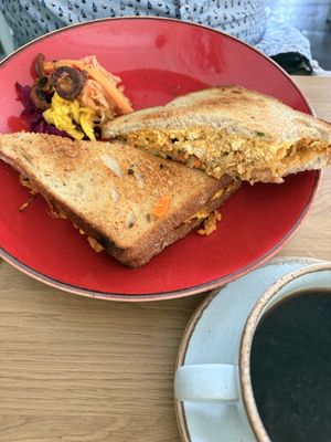 Kimchi cheese toastie  at My Goodness in Cork