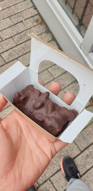 Amazing vegan snickers bar at My Goodness in Cork