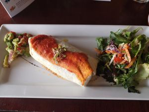 Vegan Burrito at Poppies Cafe in Twizel