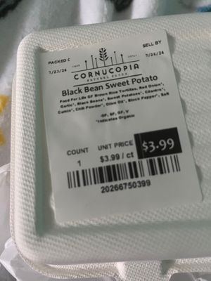 Black Bean Sweet Potato ($3.99) at Cornucopia Health Foods Cafe in Sayville