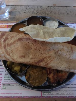 Vegan thali set menu at Dosa Kitchen in Newcastle Upon Tyne