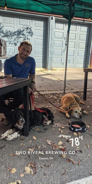 Dog Friendly! at Two Rivers Brewing in Easton