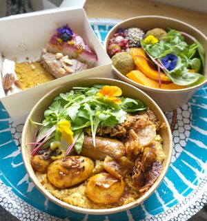 Part of their Delivery menu during lockdown at Aujourd'hui Demain Cafe in Paris