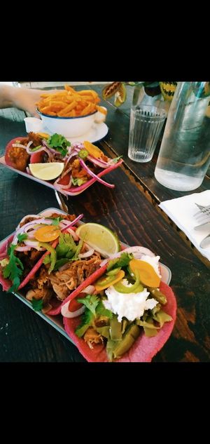 Tacos at Aujourd'hui Demain Cafe in Paris