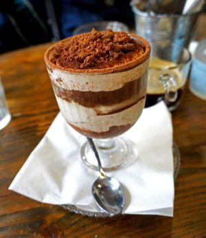 Tiramisu version 2021 at Aujourd'hui Demain Cafe in Paris
