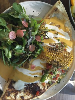 Quesadilla at Aujourd'hui Demain Cafe in Paris