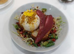 Brioche No-Mozza Burrata at Aujourd'hui Demain Cafe in Paris