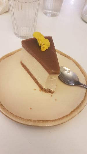 Cheesecake crème de marron at Aujourd'hui Demain Cafe in Paris