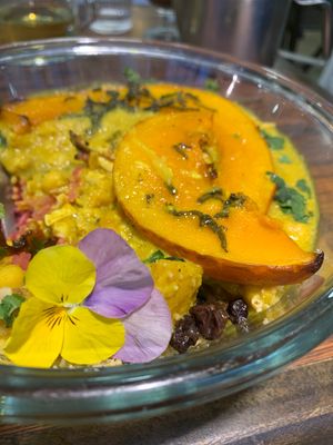 Seasonal curry   at Aujourd'hui Demain Cafe in Paris