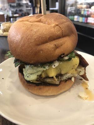 Burger montagnard   at Aujourd'hui Demain Cafe in Paris