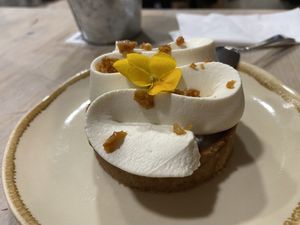 Banoffee tart  at Aujourd'hui Demain Cafe in Paris