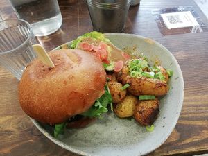   at Aujourd'hui Demain Cafe in Paris