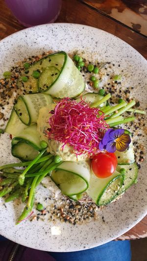 Wild asparagus sandwich at Aujourd'hui Demain Cafe in Paris
