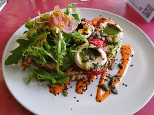 Ricotta toast at Aujourd'hui Demain Cafe in Paris