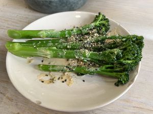 Tenderstem Broccoli  at Aujourd'hui Demain Cafe in Paris