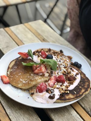 Sweet pancakes   at Aujourd'hui Demain Cafe in Paris
