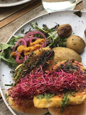 Selfish burger  at Aujourd'hui Demain Cafe in Paris