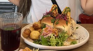   at Aujourd'hui Demain Cafe in Paris